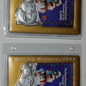 2 Pc Holiday Memories 2000 Kodak Snowman Frame